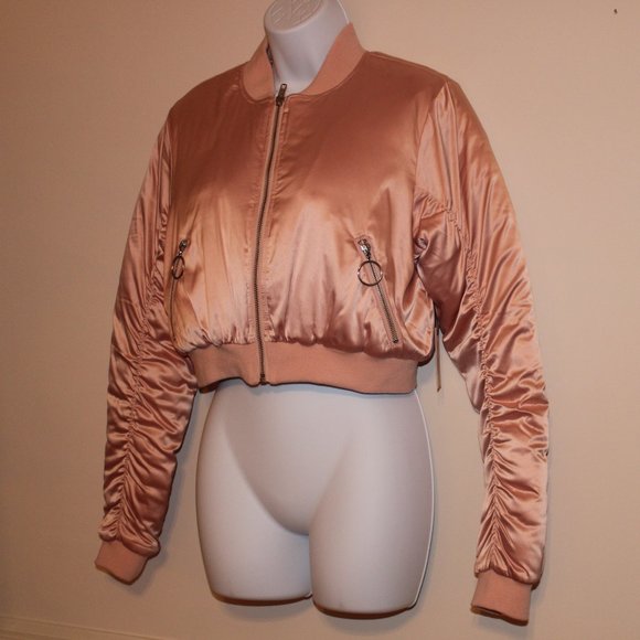 Lovers and Friends Cropped Bomber Jacket NWT - Picture 8 of 15
